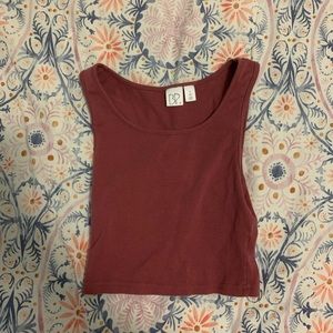 Rusty Orange Cropped Tank Top